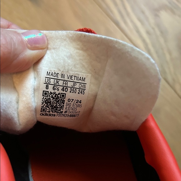 Adidas Orange an Navy Patterned Sneakers - Picture 8 of 10